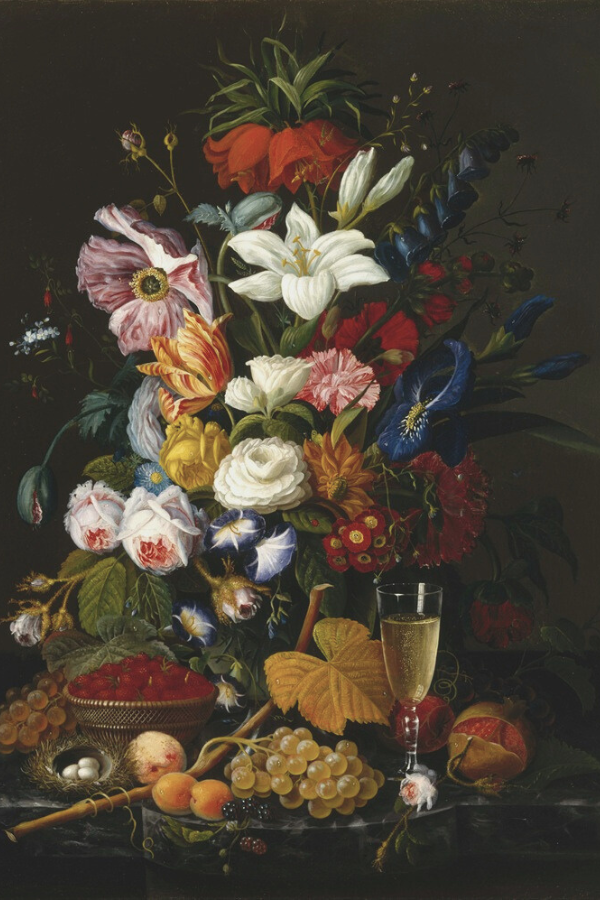Victorian flower language as depicted by a painting of flowers from that time