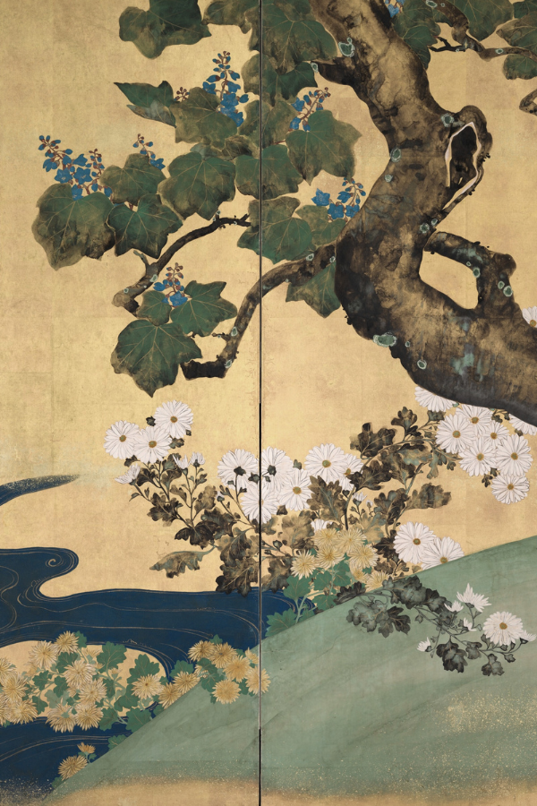 Japanese screen painting in discussion about artist copyright
