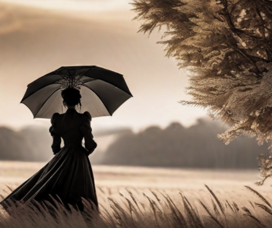 woman in a field created by Midjourney Niji