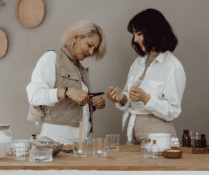 women making candles