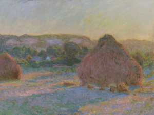 free public domain art includes Monet's haystacks