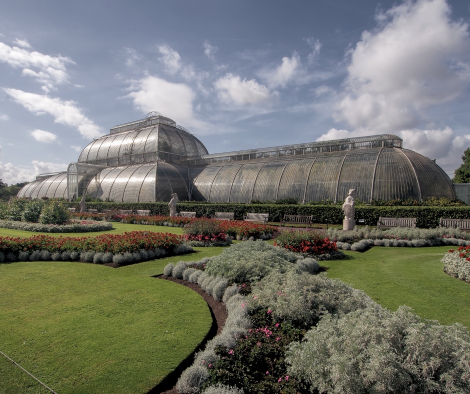 horticulturists work in the main building at Kew Gardens in the UK