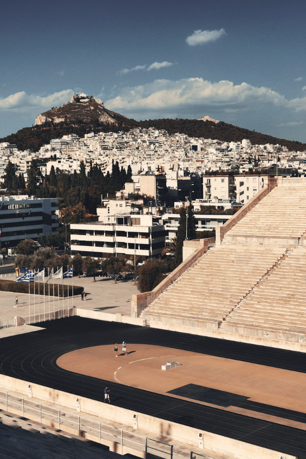Olympic architecture of the stadium in Greece