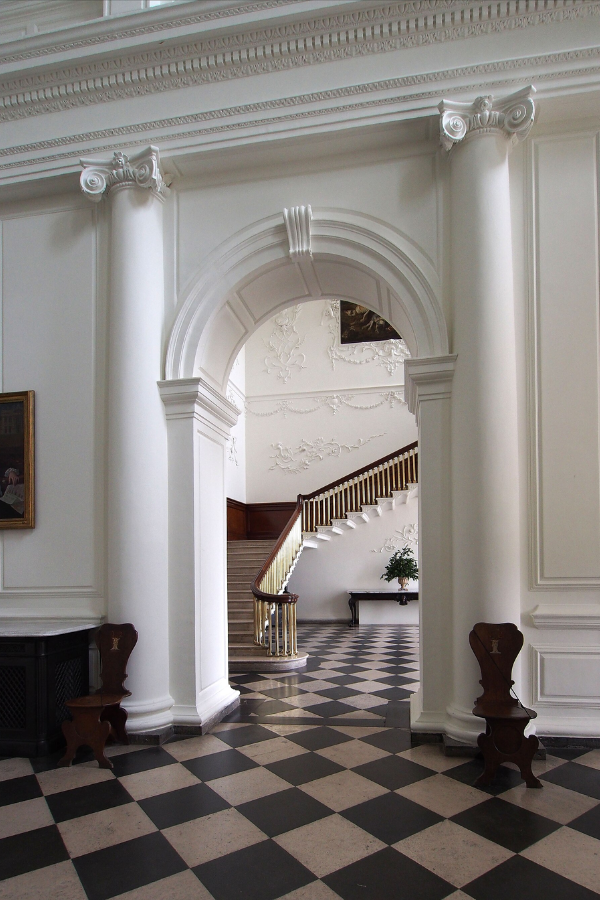 The Georgian interior entrance hall at Castletown House
