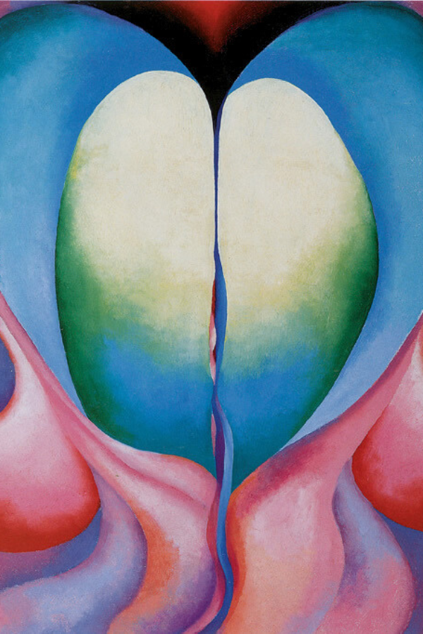 a painting of a flower by O'Keeffe