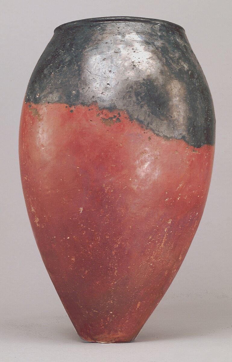 Black-topped red ware jar, Pottery 