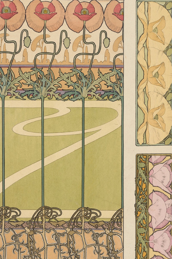 an Art Deco and Art Nouveau pattern