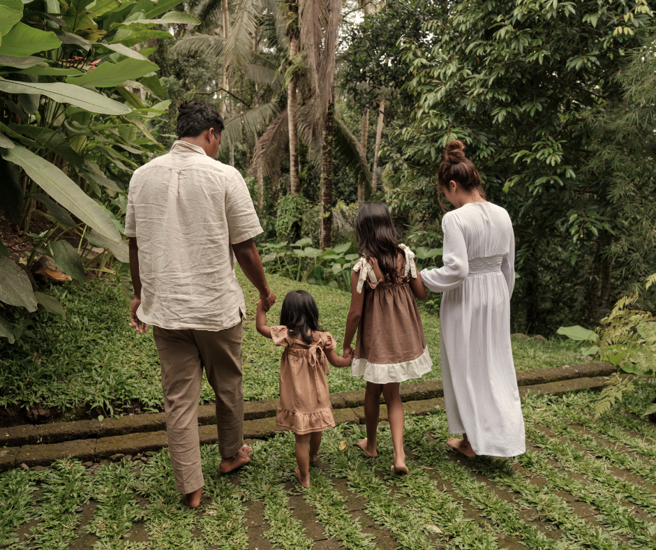 a family outside