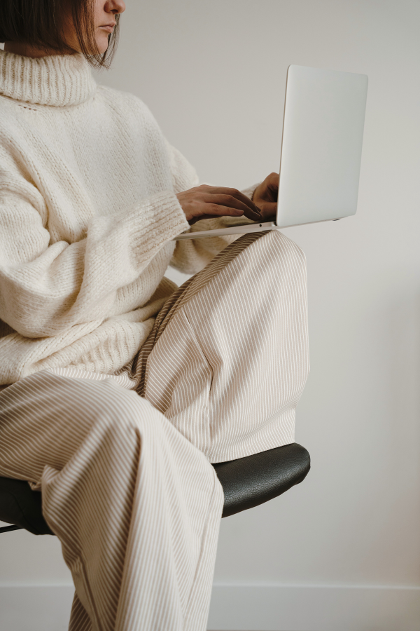 woman on her laptop