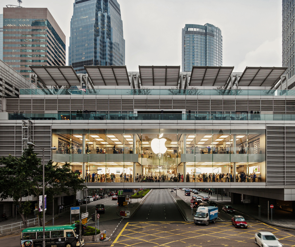 The Apple store in a metro area