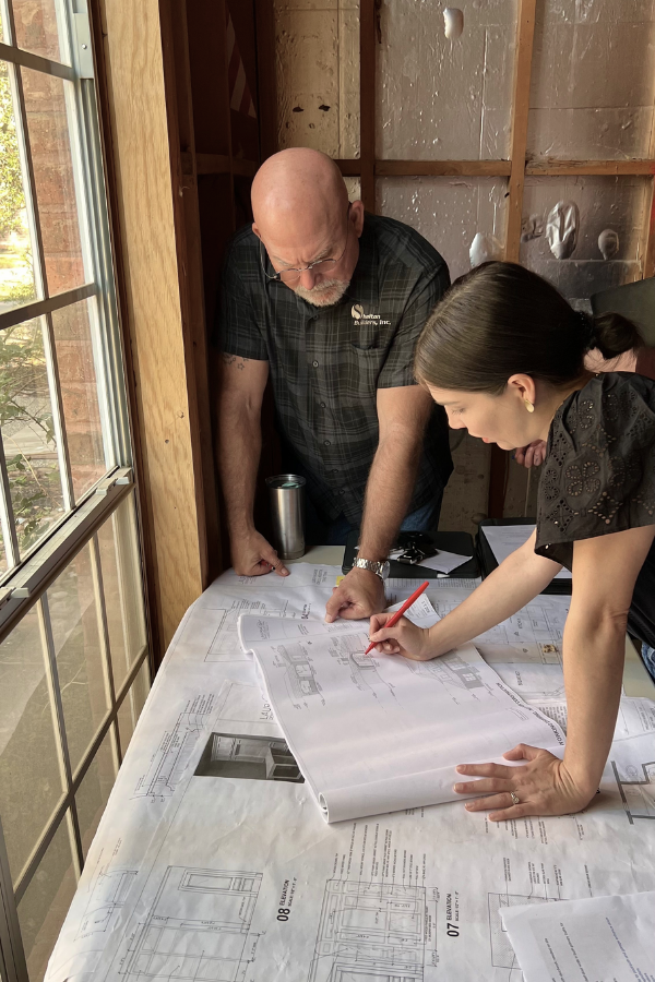 designers meeting on-site