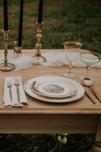 Thanksgiving tablescape outdoors