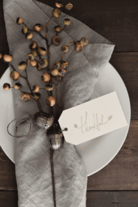 Thanksgiving table setting