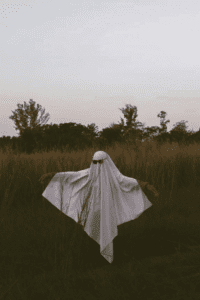 a ghost in a field for our article about ghosting at work