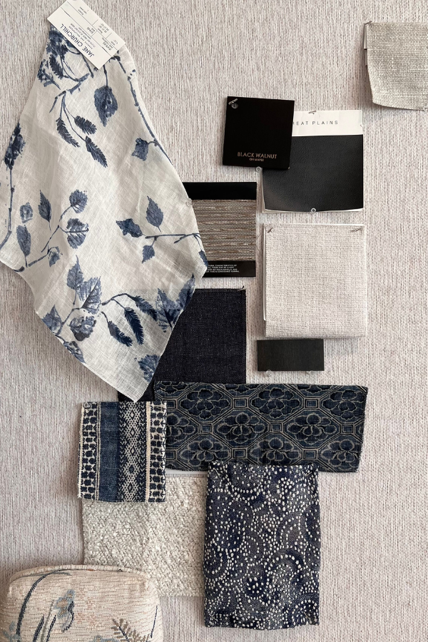 black and blue samples