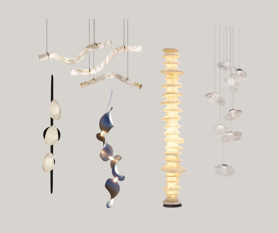 organic lighting collage
