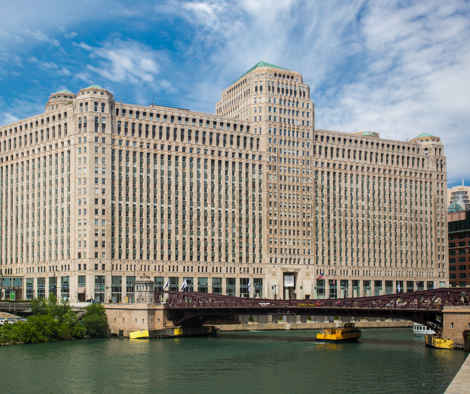 facade of theMART, which hosts Design Chicago