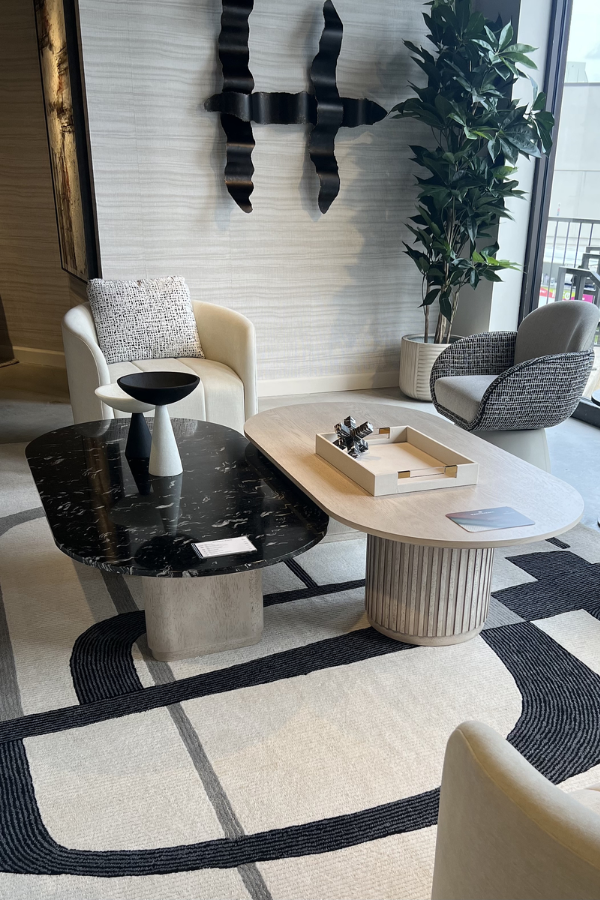 rounded furniture at High Point Market