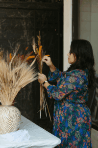 Melissa Grove seasonally styling florals