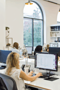 woman working in a design firm