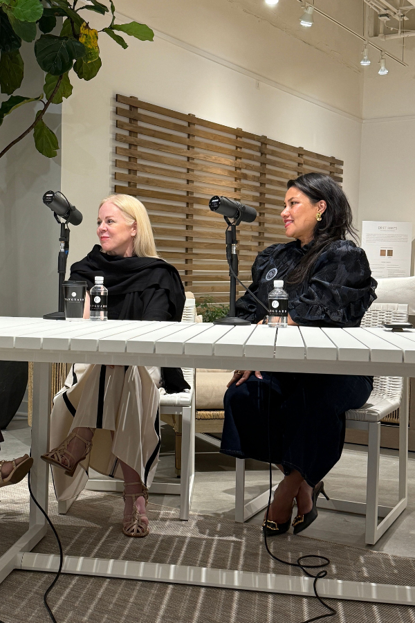 Melissa and Laura on the pod
