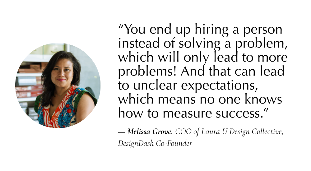 a written quote with a head bubble of Melissa Grove