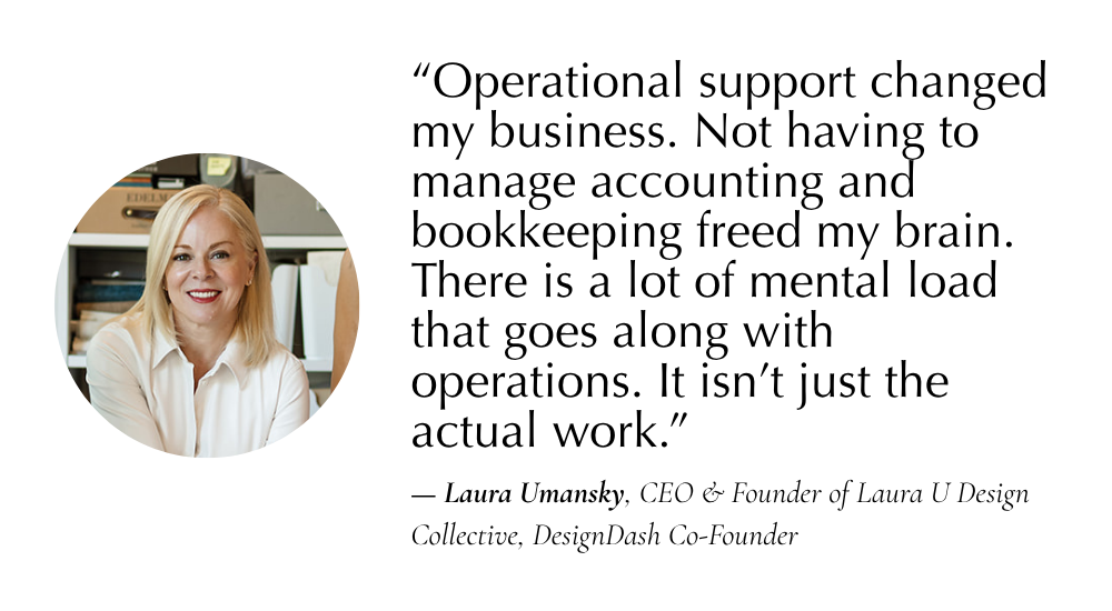 a written quote with a head bubble of Laura Umansky