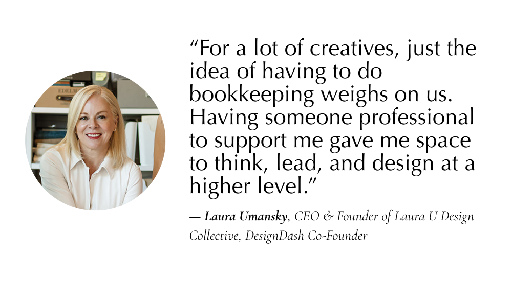 a written quote with a head bubble of Laura Umansky